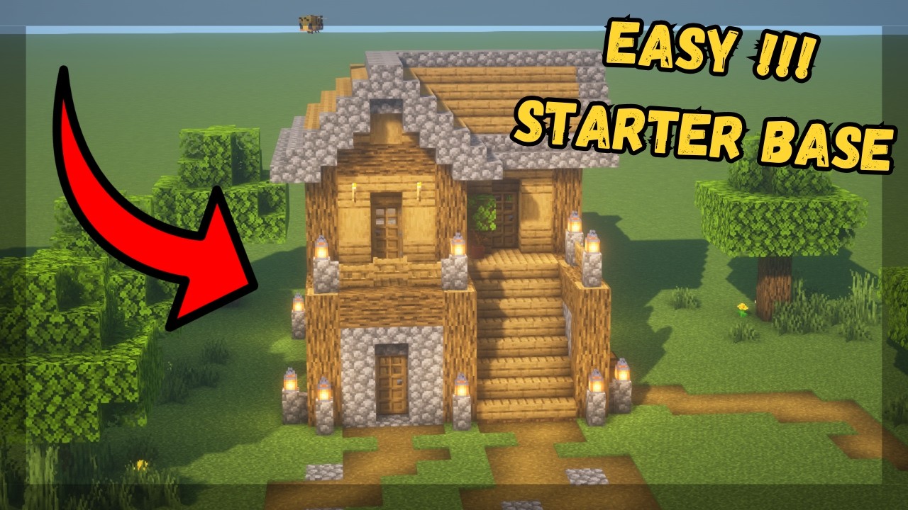 Fast Minecraft Base Build Minecraft: How to Build an Easy Starter Base - YouTube