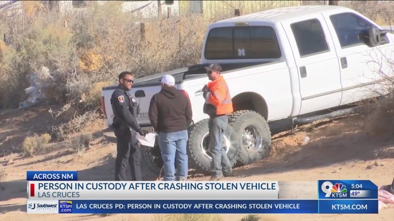 Person in custody after crashing stolen vehicle - YouTube