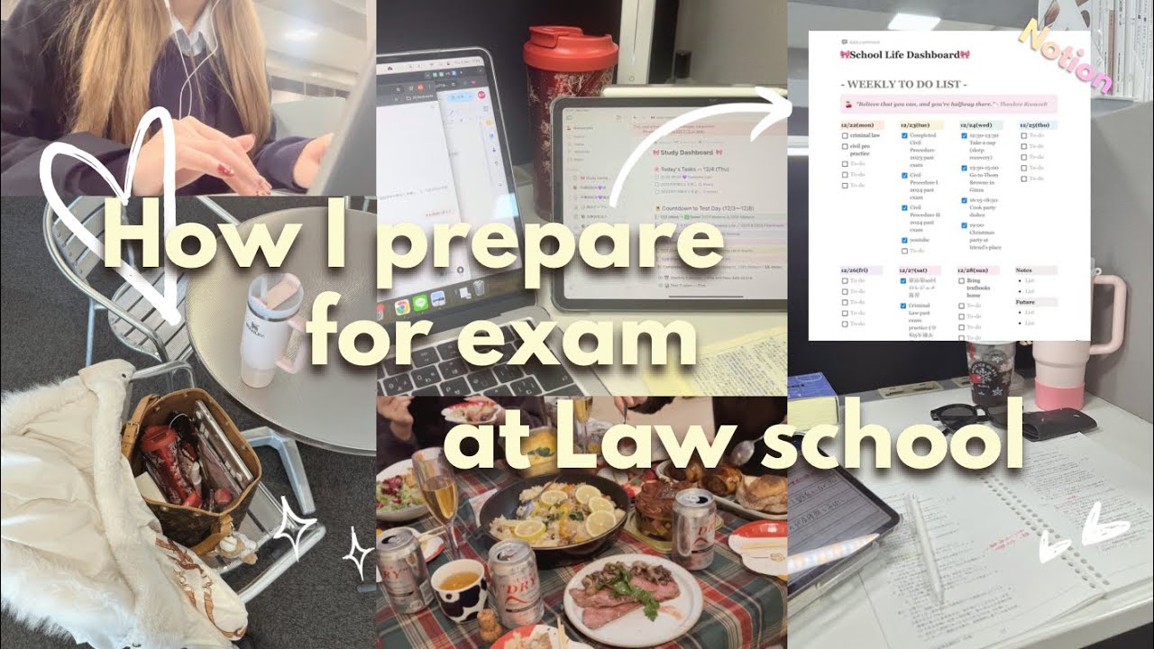 [Видеоблог об учёбе] Метод подготовки к экзаменам у студента юридического факультета 🎀 Notion, iP...