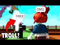 TROLLING Noobs With SUPER RARE FRUITS in Grow a Garden... (ROBLOX)