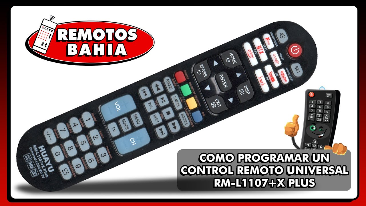3 METODOS PARA PROGRAMAR CONFIGURAR UN CONTROL REMOTO UNIVERSAL HUAYU RM-L1107+X PLUS EN UN SMART TV