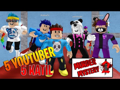 EKİPLE KATİL KİM OYNADIK HARİKA Panda abi Roblox Tv Urumutreis Bero Tv NiKO Roblox Murder Mystery 2