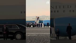 President Joe Biden lands at Portland International Airport