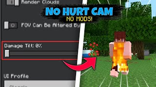 🔥No Hurt Cam in MCPE 1.21  😳 | Hidden Setting (No Mod Needed!)