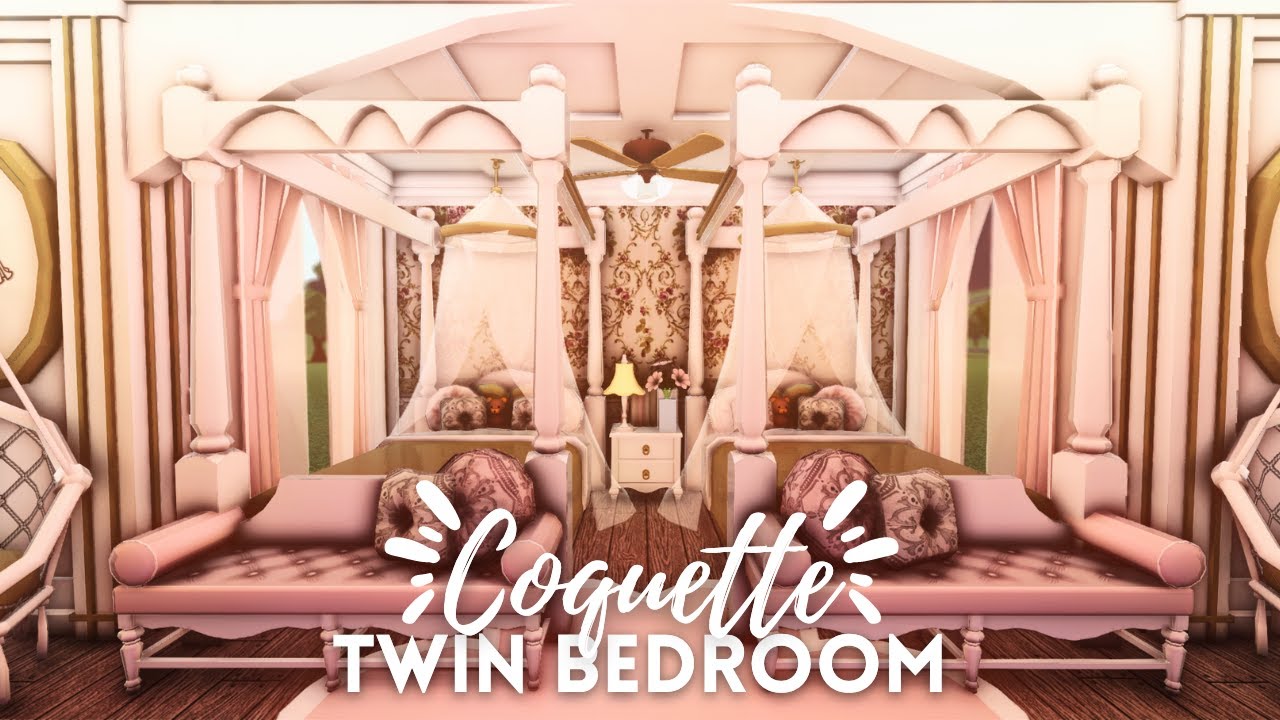 [ roblox bloxburg ] coquette aesthetic twin bedroom ┊ bloxburg new