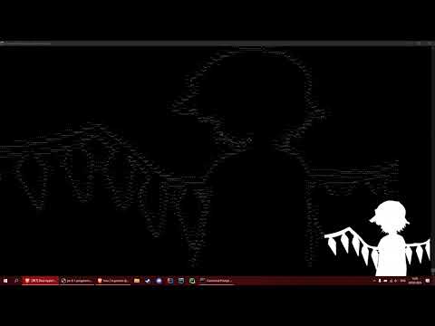 Bad Apple!! but it's in Command Prompt, but it's only the edges