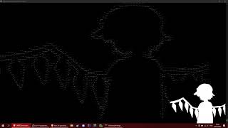 Bad Apple!! but it's in Command Prompt, but it's only the edges