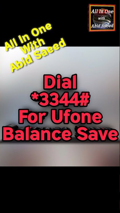 Ufone Balance Save Code 2023