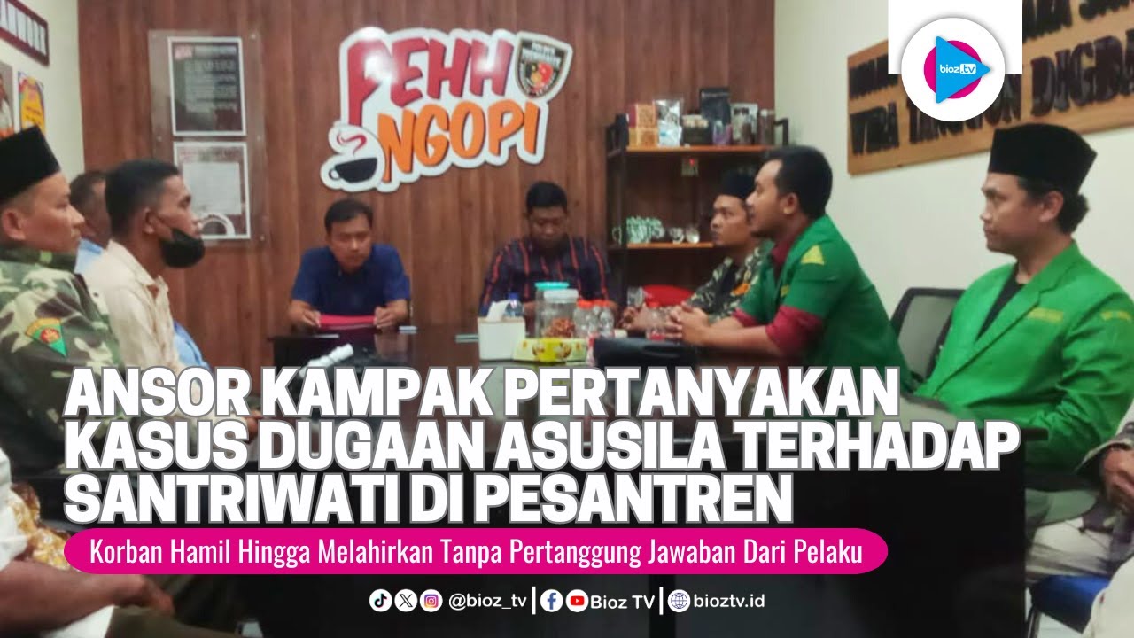 Ansor Kampak Gruduk Polres Trenggalek, Desak Penanganan Kasus Santriwati di Pesantren Hamil - bioztv