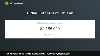 106 Mansfield Street, Rozelle NSW 2039 | AuPropertyReport.Com