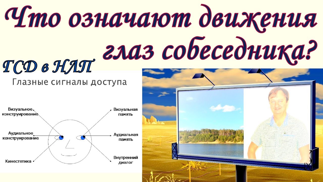 Что означают движения глаз у человека? ГСД в НЛП. - YouTube