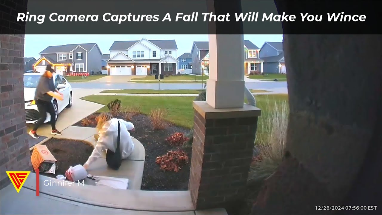 Ring Camera Captures A Fall That Will Make You Wince | Doorbell Camera ...