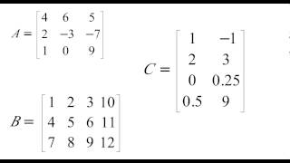 Organizing Data into Matrices (4.1)