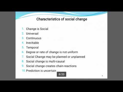 (Sociology) Characteristics of Social Change