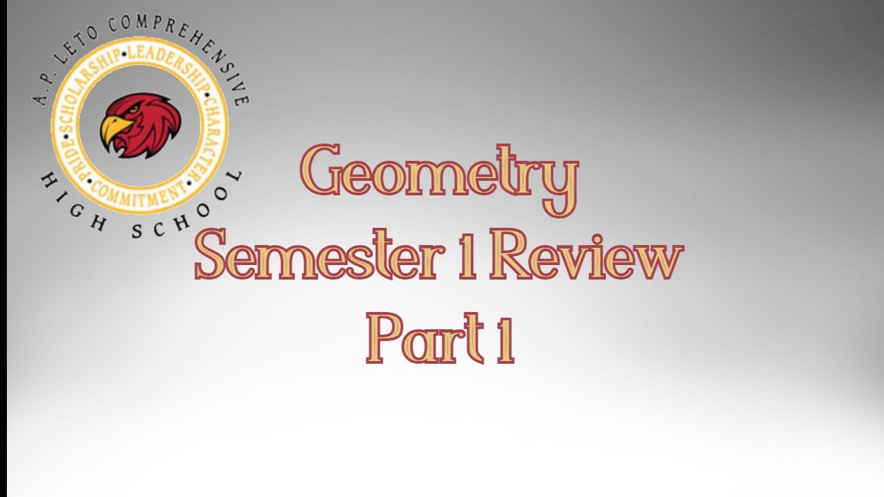 Semester 1 Exam Review Part 1 
