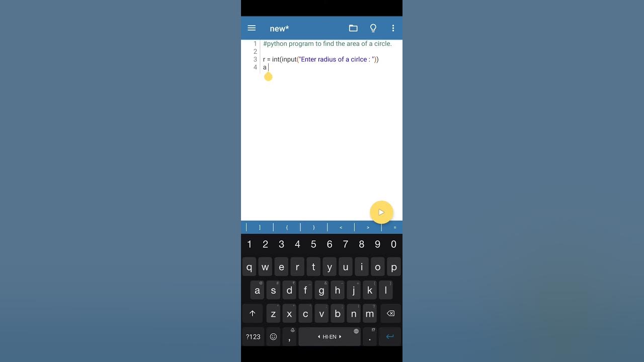 Python program to find the area of a circle | Python tutorial #shorts # ...