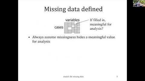 Statistical modeling and missing data - Rod Little