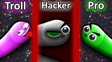 TROLL vs PRO vs HACKER in Slither.io