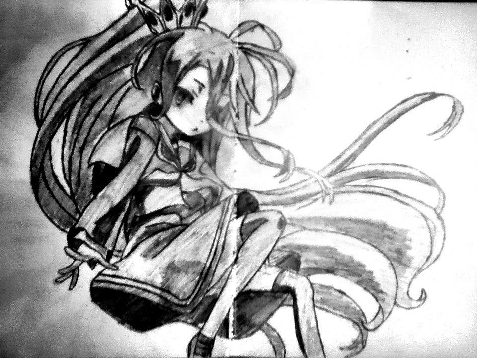 speed drawing anime shiro no game no life youtube