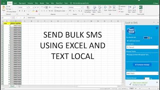 Send Bulk SMS Using Excel [Text Local] Plug-In|16K Views| screenshot 3