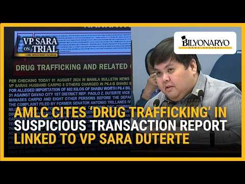 AMLC flags Sara Duterte transaction over 'drug trafficking and related offenses'