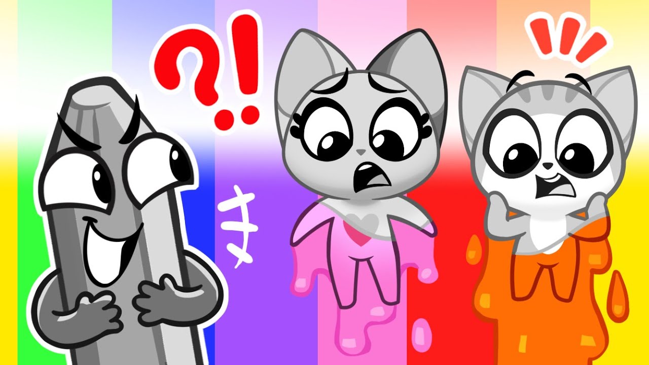 The Naughty Gray Crayon 🖍️ Color Challenges 🌈 | Happy Habits Hub