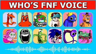 FNF - Guess Character by Their VOICE | Ban Ban, Rush, Sonic, Mommy Long Legs, Imposter, Choo-Choo...