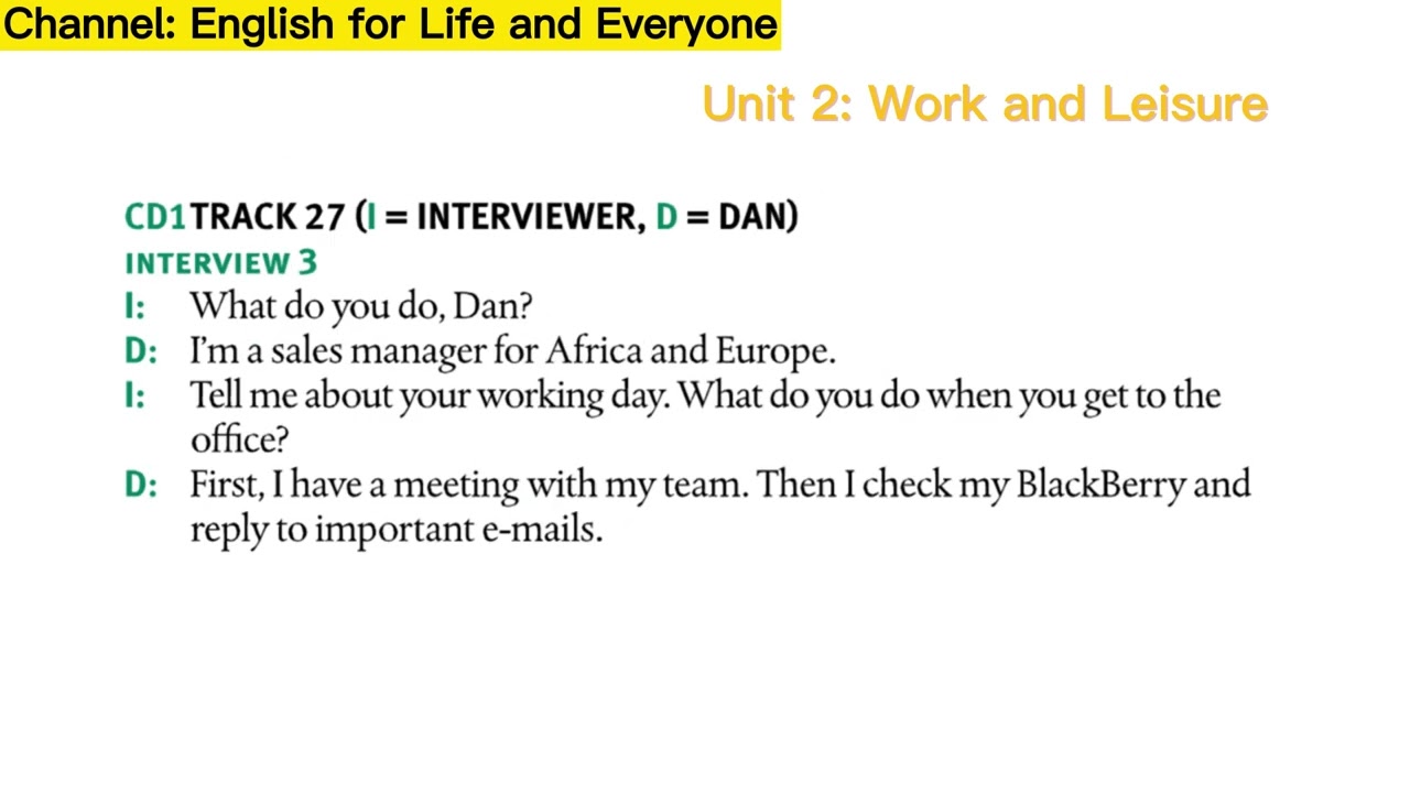 Market Leader 3rd Elementary Unit 2