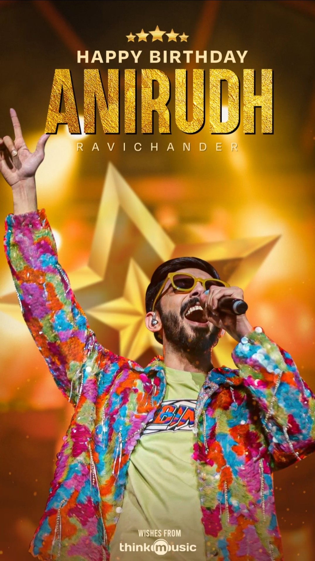 Wishing rockstar #Anirudh a rocking birthday ?❤️ May this year be as incredible as your music ✨