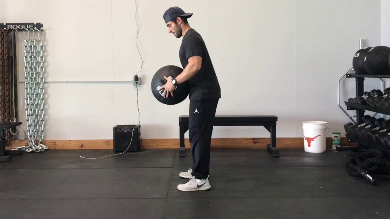 BentOver Medball Chest Pass into Floor YouTube