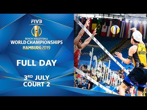 3rd July Court 2 Full Day FIVB Beach Volleyball World Championships Hamburg 2019