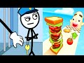 Sandwich Runner vs Thief Puzzle - Satisfying ASMR Gameplay All Levels