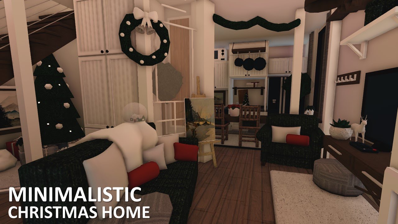 BLOXBURG: simple CHRISTMAS home 66k | tour + speedbuild - YouTube