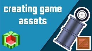 unity 2d tutorial creating the assets (time lapse )