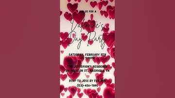 Valentines Day Party Animated Invitation