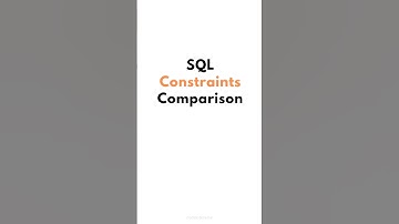 📌SQL Constraints Comparison📌