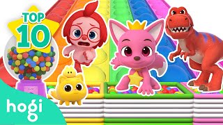 hogi learn colors top 10 slide candy pop it morecolors for kidskids songshogi pinkfong