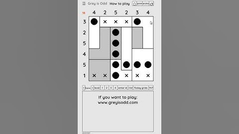 Grey is Odd - Today grids. Solution level 4 6X6 dated 03-10-2024