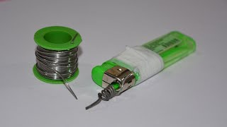 How to Make a Soldering Iron by Lighter Resimi