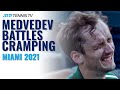 Dramatic Ending As Daniil Medvedev Fights Through Cramping to Beat Popyrin | Miami Open 2021