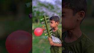 Big bamboo & Cute balloon pops toy #diy #art