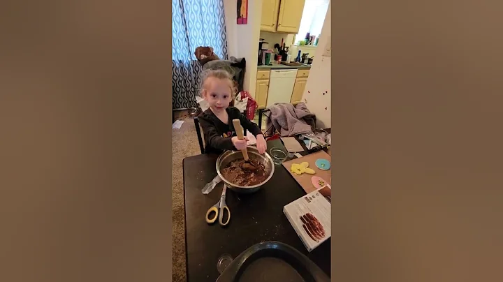 brownie baking for Easter.