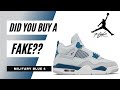 AVOID Fakes: Military Blue Air Jordan 4 LEGIT CHECK 🔍👟