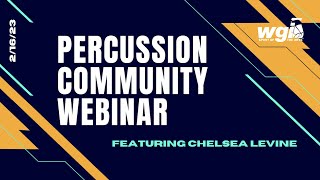 Percussion Webinar with Chelsea Levine