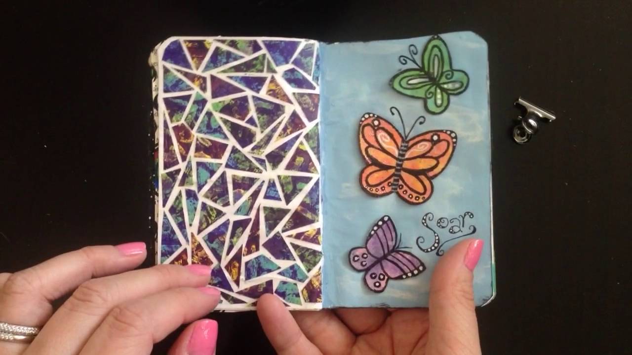 Mixed Media Morsels Art Journal Flip Through - MMM #11 to MMM #19 - YouTube