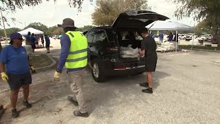 Sandbagging Operations Continuing in Tampa Area due to Approaching Hurricane