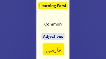 learning Persian: Adjectives #persianconversation #persianlearning