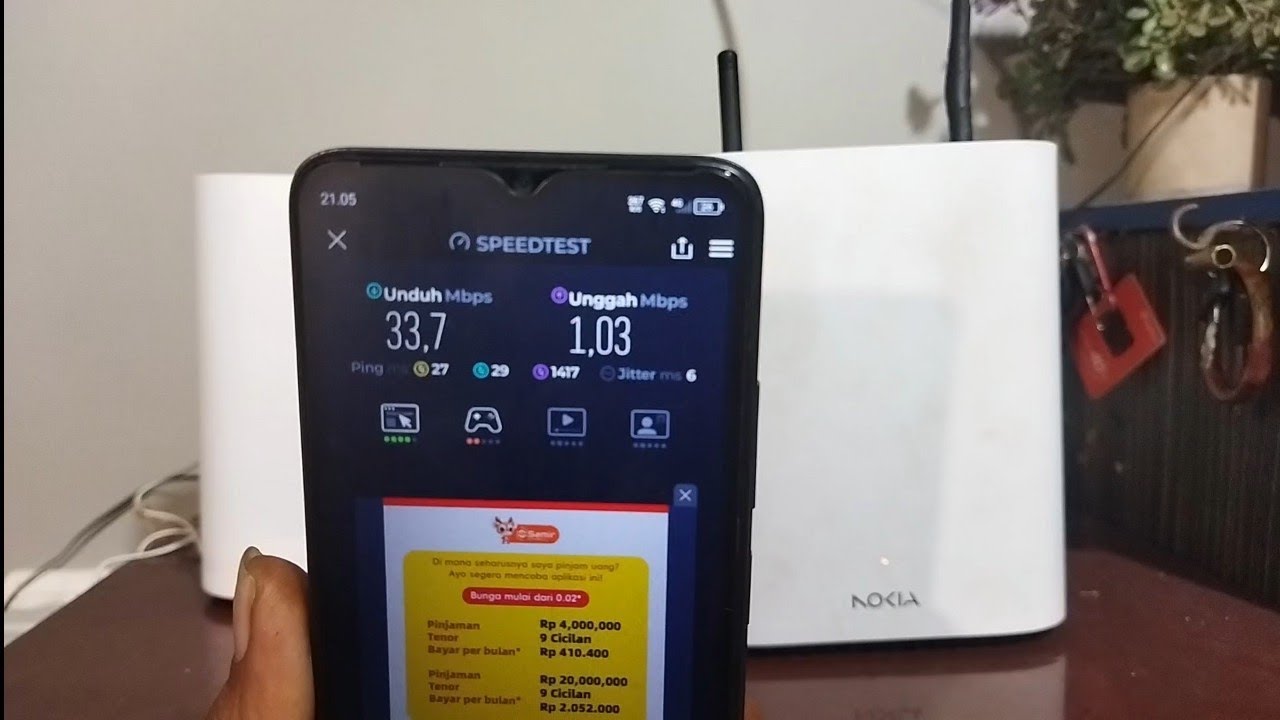 Tes Speed Modem Nokia 5G Modif Antena Outdoor
