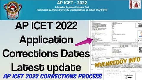 AP ICET 2022 Application Corrections Dates & Corrections Process in Telugu//AP ICET 2022 Corrections