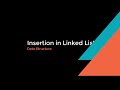 Inserting New Nodes in Linked List